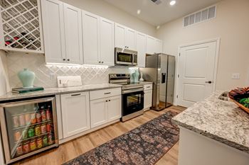 Built-in beverage fridge*